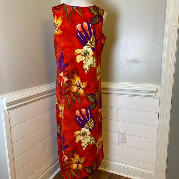 Maggie Sweet Tropical Maxi Dress M FREE SHIP - Picture 4 of 5